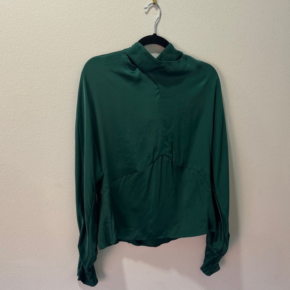 & Other Stories Dark Green Blouse